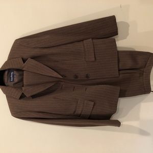 brown pants suit